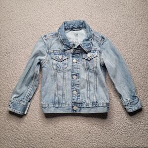 GAP Jean Jacket Kids Toddlers 3T Blue Denim Trucker Light Wash Casual Classic